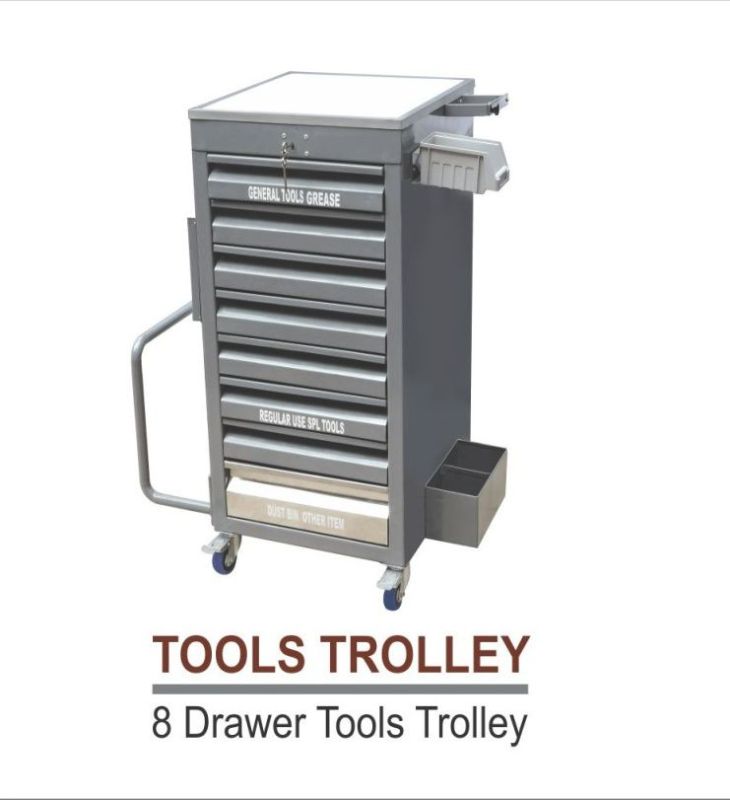 Mild Steel 8 Drawer Tool Trolley