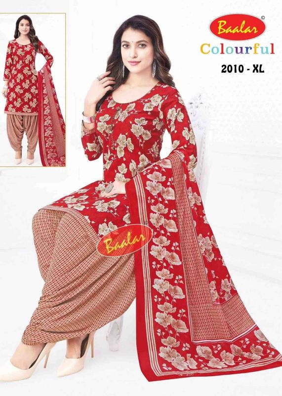 Brightred Color Readymade Pure Cotton Salwar Suit