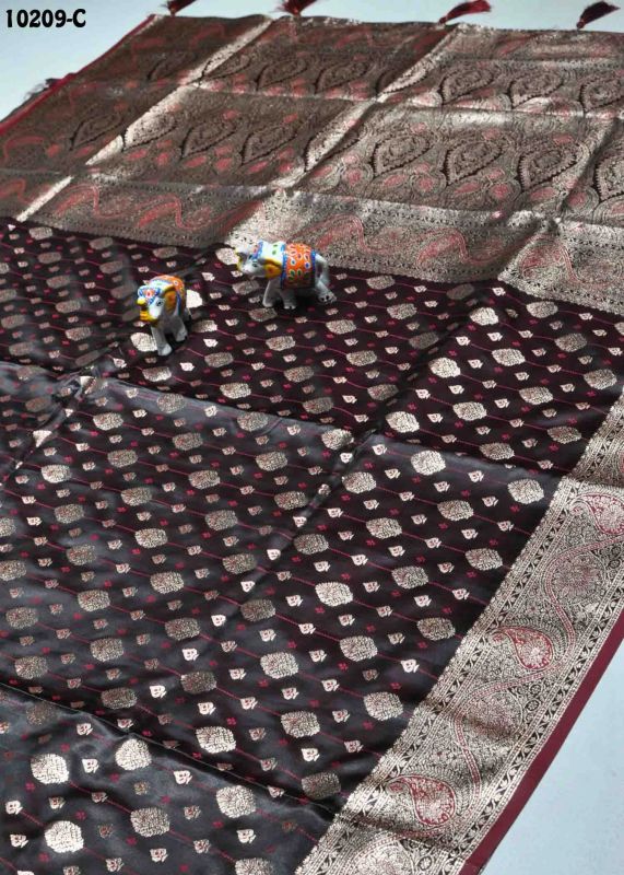 Darkmaroon Color Excellent Banarasi Silk Saree