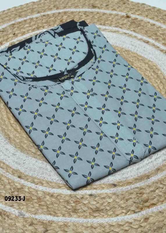 Grey Color Cotton Readymade Pocket Nighty