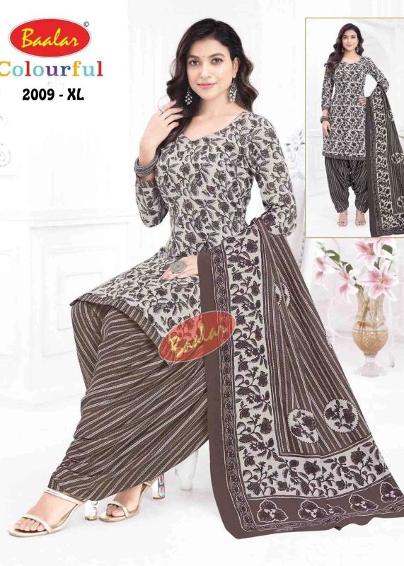 Ightgrey Color Readymade Pure Cotton Salwar Suit