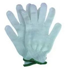 Cotton Knitted Gloves, Color : White-Green, Brand Name : Prenav