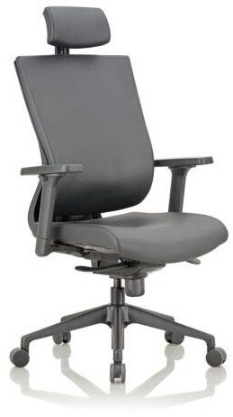 Liberate High Back Leatherette Chair, Color : Black