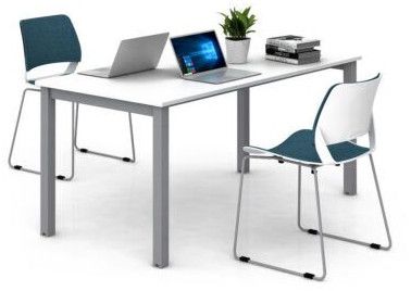 Matte Perform Rectangle Metal Legs Cafe Table, Color : Assorted
