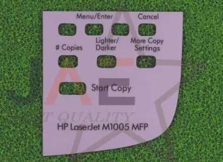HP Laserjet M1005 Control Panel Sticker