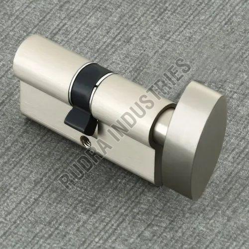 Polished Brass Cylinder One Side Key Lock, Color : Silver, Grey