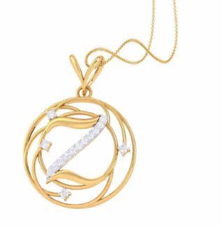 Z Shape Diamond Pendant