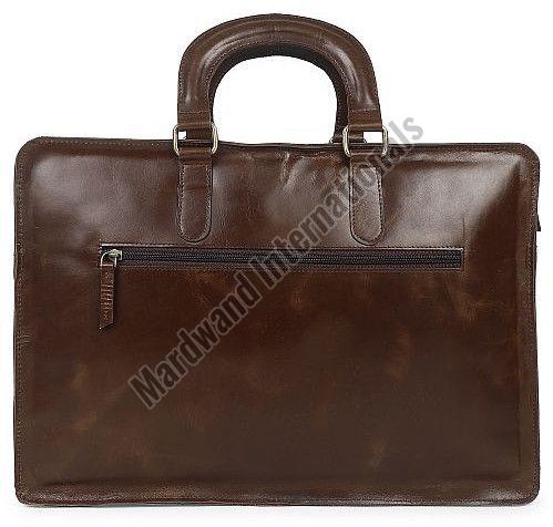 Brown Handcrafted Leather Laptop Bag
