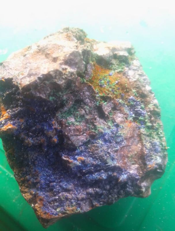 Natural Azurite Ore Deep Blue Copper Carbonate Mineral