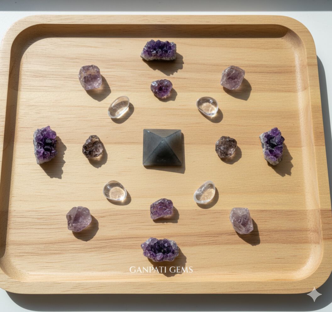 Wholesale 1 Inch Natural Grey Aventurine Pyramid | Tranquility, Emotional Balance &AMP;AMP; Inner Peace Tool