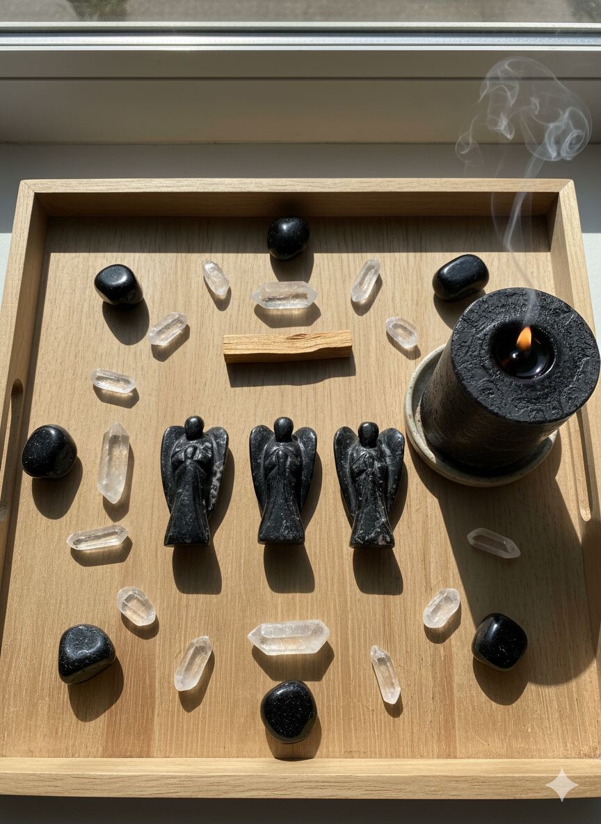 2 Inch Natural Black Tourmaline Gemstone Angels