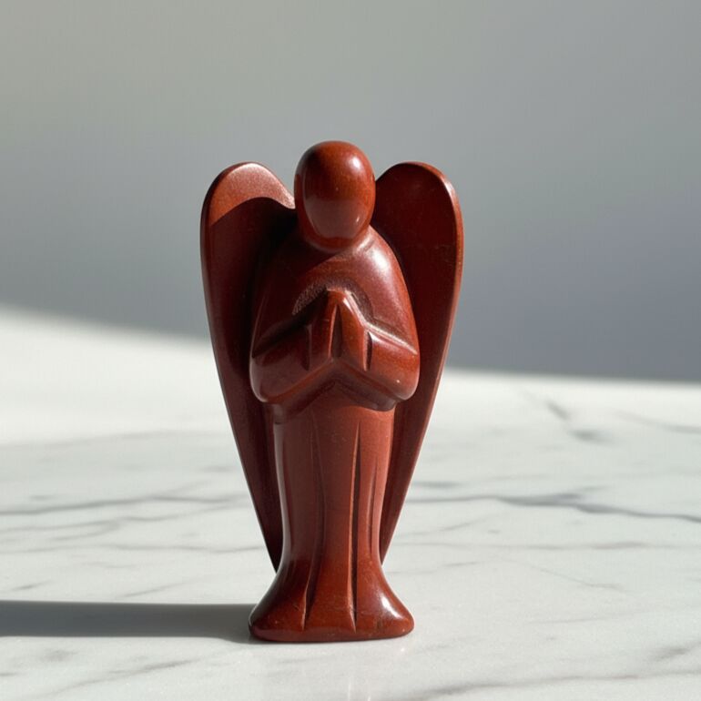 2 Inch Natural Red Jasper Gemstone Angels