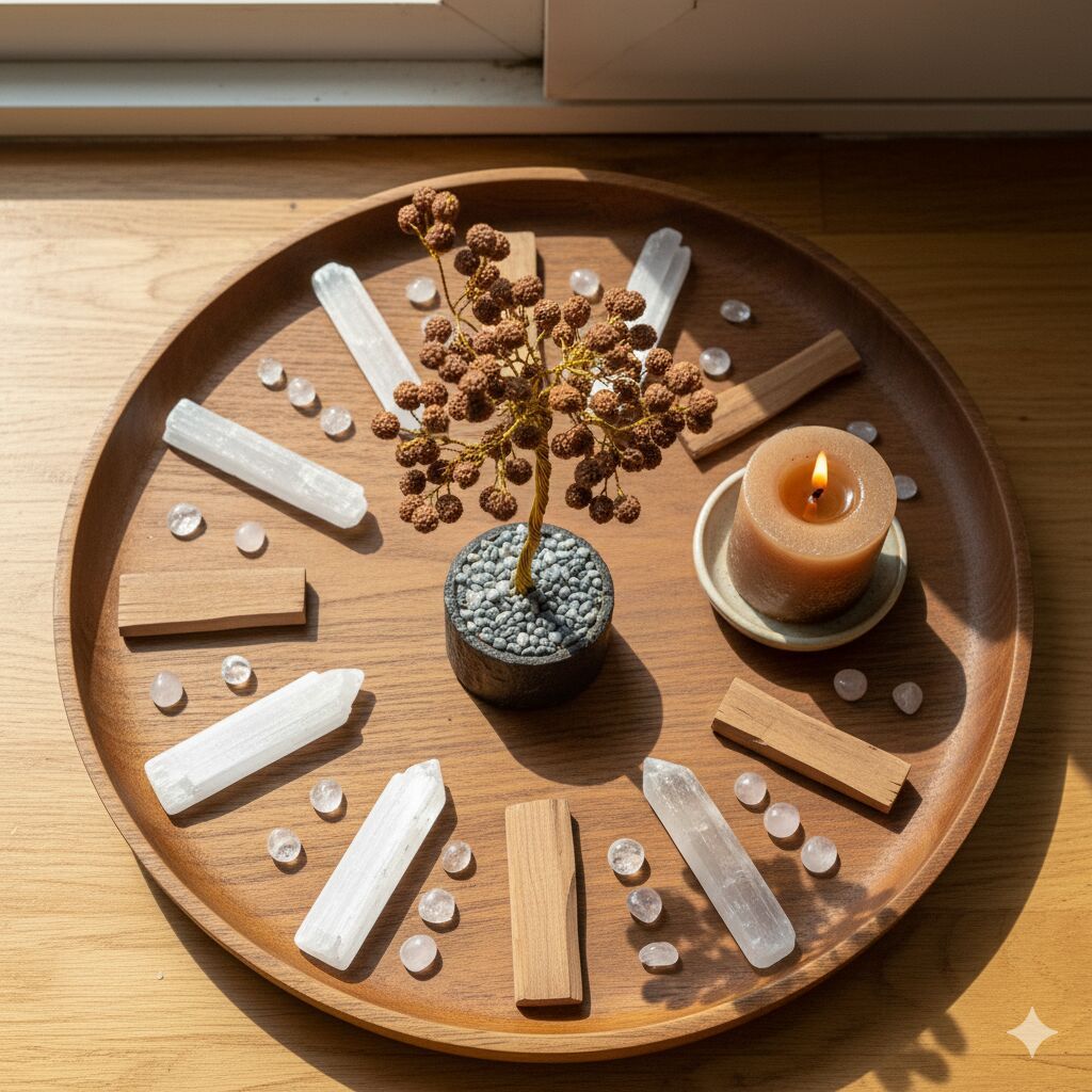 Authentic 150 Beads Panch Mukhi Peace Rudraksha Tree