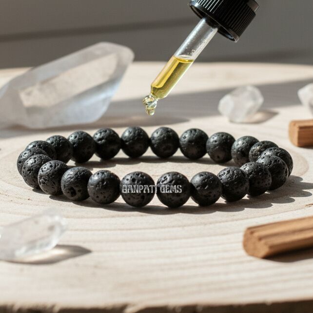 Natural Black Lava Stone Diffuser Bracelet