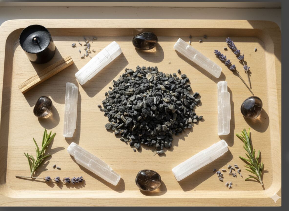 Natural Black Tourmaline Polished Chips