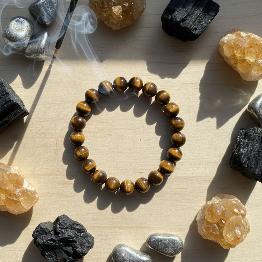 Wholesale Natural Brown Tiger&AMP;rsquo;S Eye Beaded Bracelet |