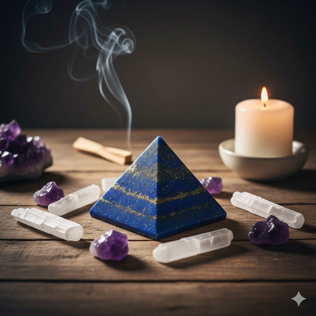 Natural Wisdom Intuition Lapis Lazuli Pyramid