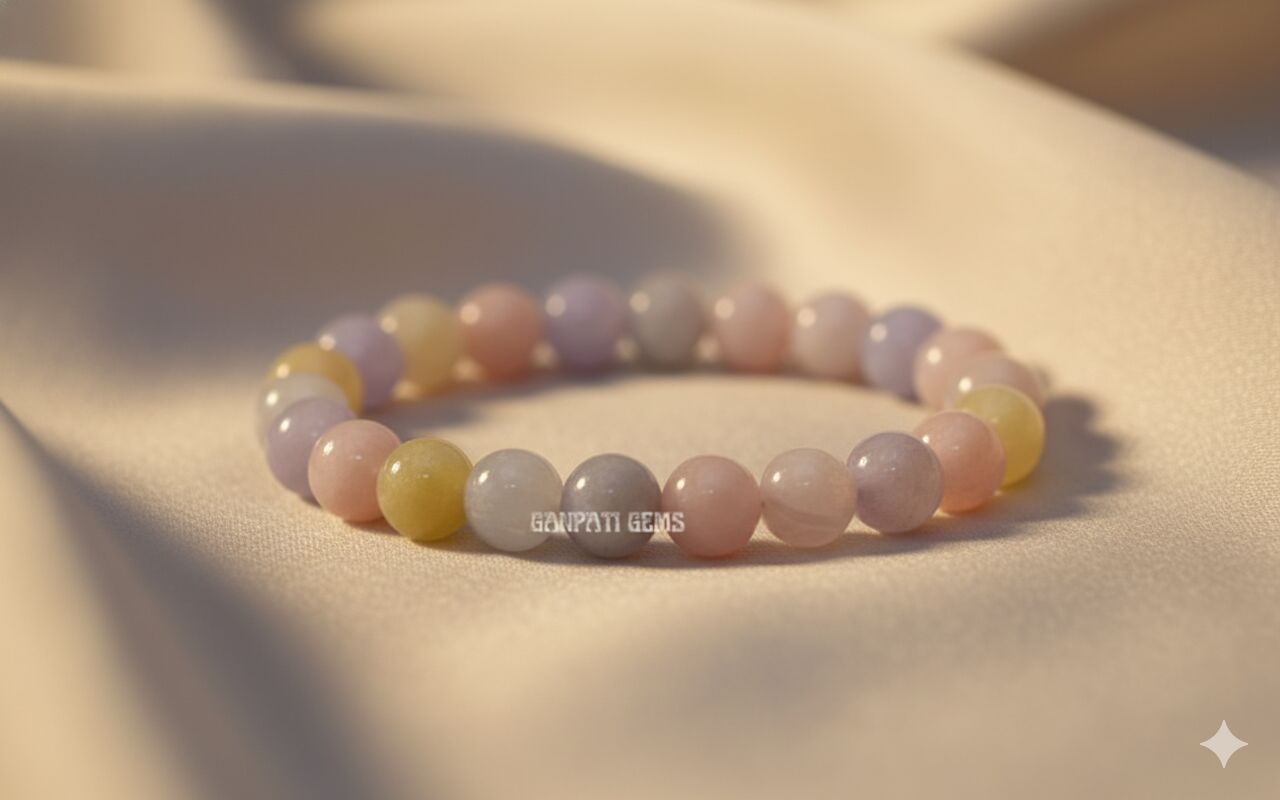 Natural Morganite Beaded Bracelet