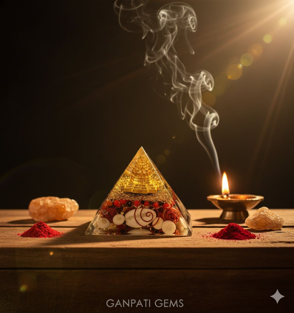 Shree Yantra Gomti Chakra Orgonite Pyramid