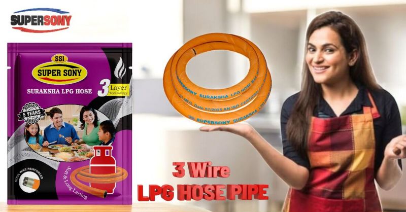 Supersony Suraksha 3 Wire LPG Hose Pipe