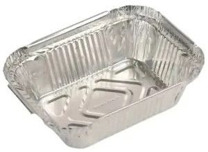 250ml Aluminium Foil Container, Color : Silver for Food Packaging