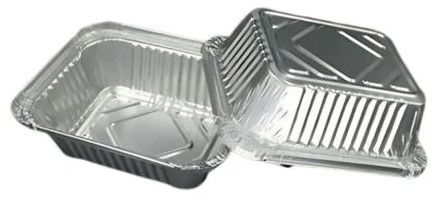 Aluminum Aluminium Foil Container 100ml, Color : Silver