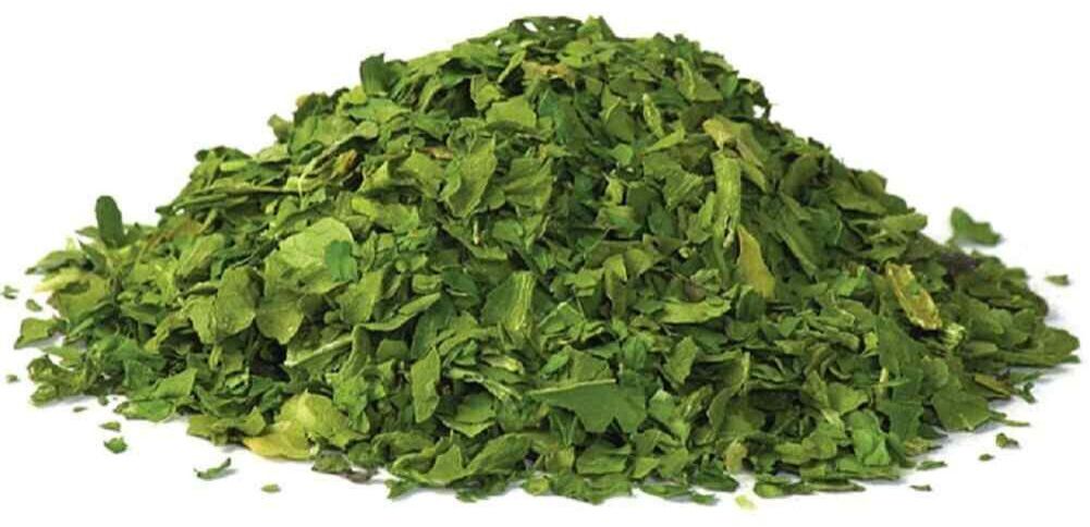 dehydrated spinach leaves