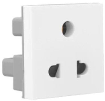 Plastic 6 AMP. Universal Socket, Color : White for Electrical Fitting