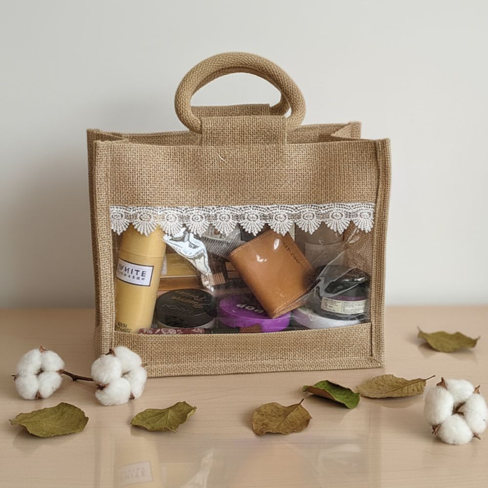 Jute Windows Gift Bag