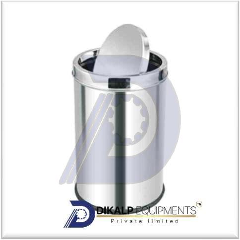 Stainless Steel 304 Swing Dustbin, Color : Silver for Indoor Outdoor