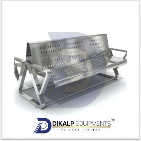 Stainless Steel Double Sided Benches, Color : Silver
