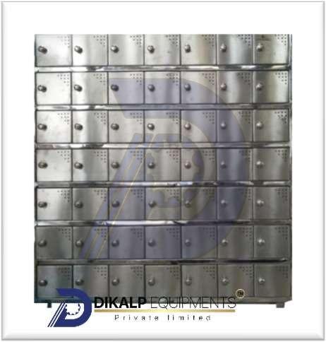 Polished Stainless Steel Locker, Color : Silver for Storage