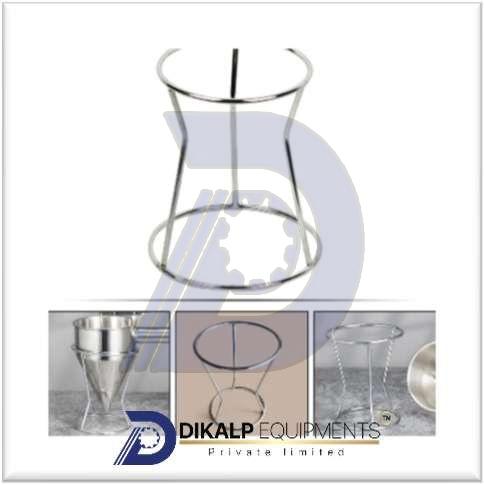 Stainless Steel Stable Funnel Stand, Color : Silver