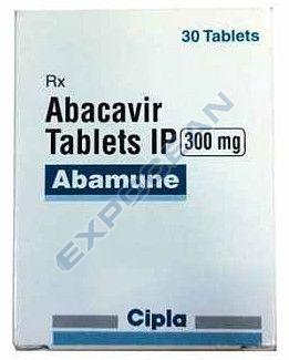 Abamune 300mg Abacavir Sulphate Tablet, Packaging Type : Box