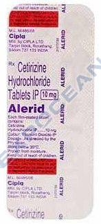 Alerid 10mg Cetrizine Hydrochloride Tablet