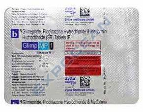 Glimp MP1 Glimepiride Pioglitazone Metformin Tablet