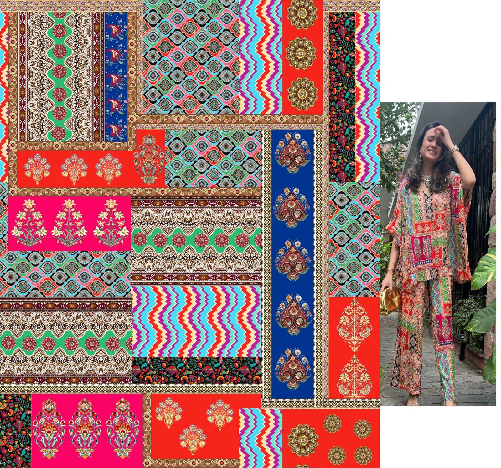 Printed Ladies Suit Fabric