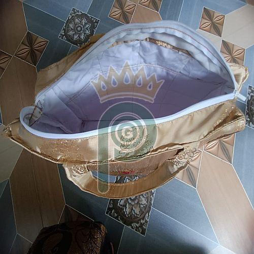 Cotton Brown Ladies Shoulder Bag for Everyday Use