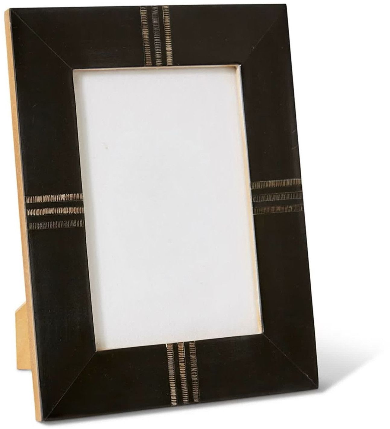 Black Resin with Horn Accent Photo Frame