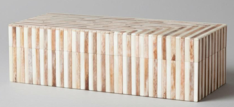 Decorative Bone Grid Pattern Box