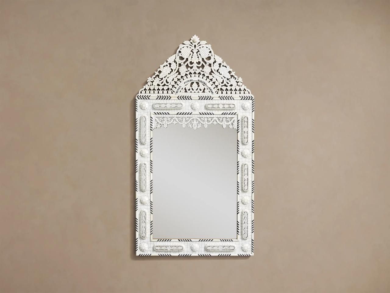 Mop & Bone Arch Pediment Wall Mirror Frame