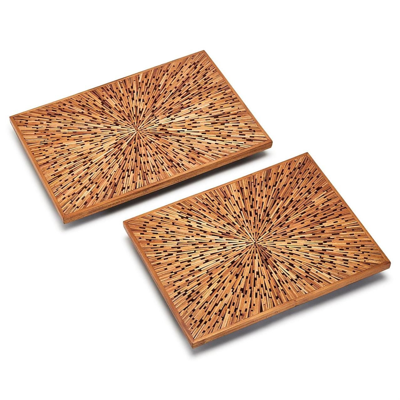 Radiating Wood Chip Carved Tray