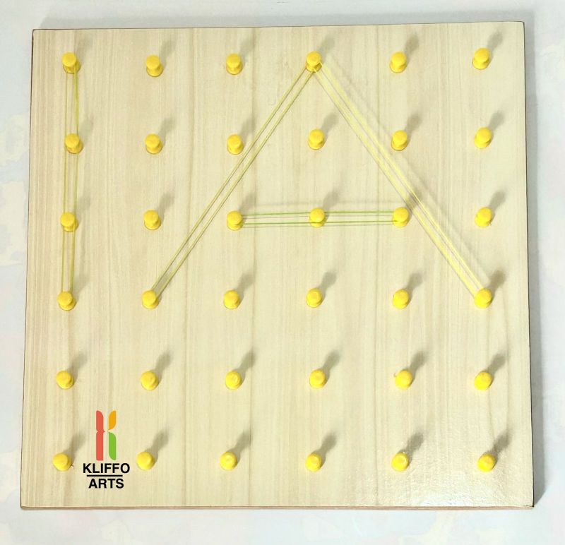 Wooden Geoboard Toy