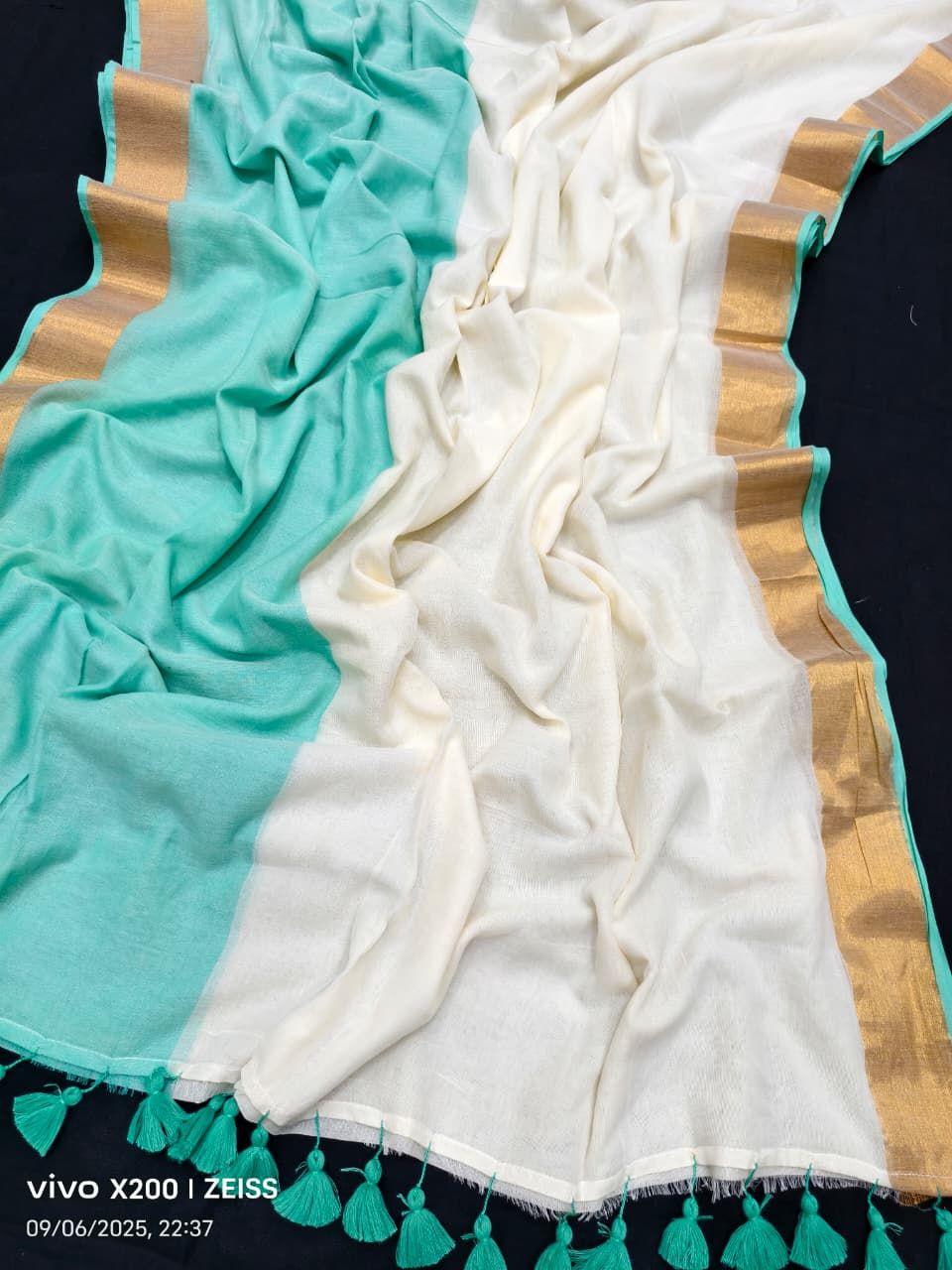 Pure Mulmul Cotton Dual Tone Sarees