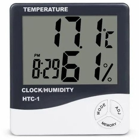 Plastic 5% Accuracy Digital HTC-2 Thermo Hygrometer