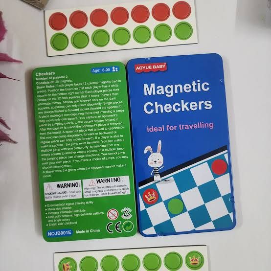 Wooden Chess Checkers Combo Board Game