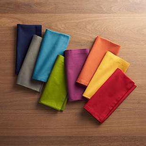 Plain Cotton Polyester Colored Table Napkin Standard