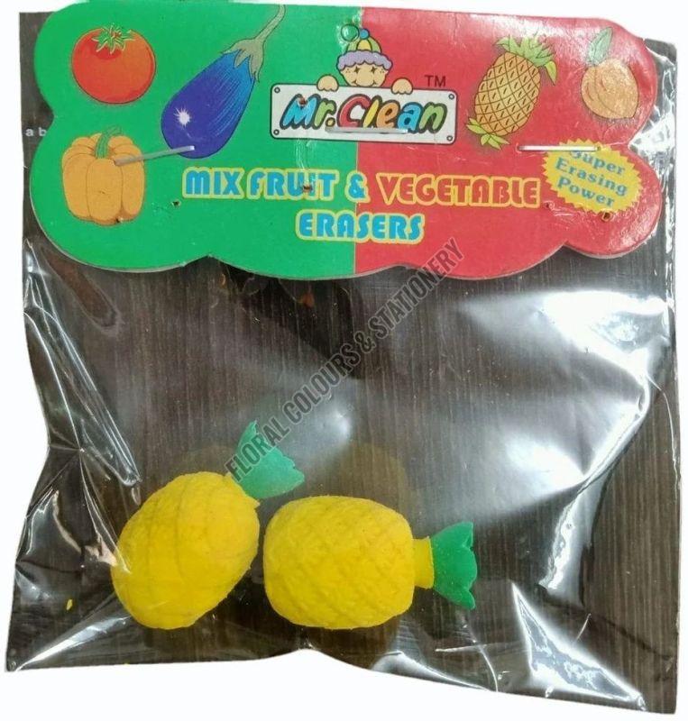 3D Pineapple Rubber Eraser Set