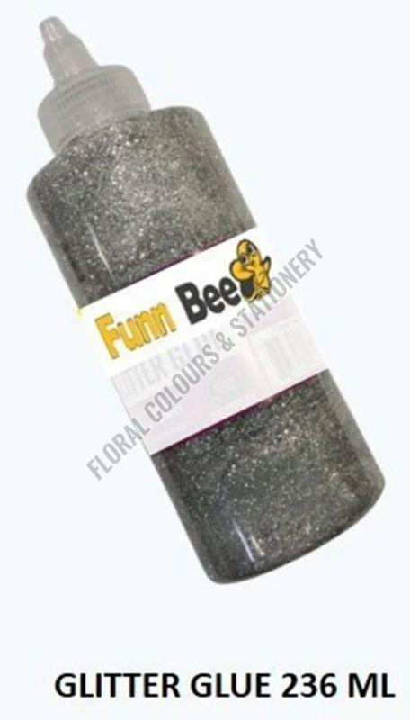 Funn Bee 236ml Silver Glitter Glue Bottle