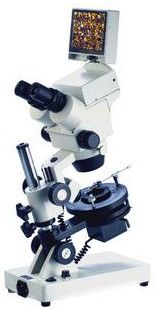 Digital LCD Gem Stereozoom Microscope